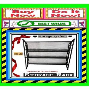 📢 Essentials➕🆒 SHOE STORAGE Metal SHOE ORGANIZER Space Save RACK 💸BUY NOW‼️🟢